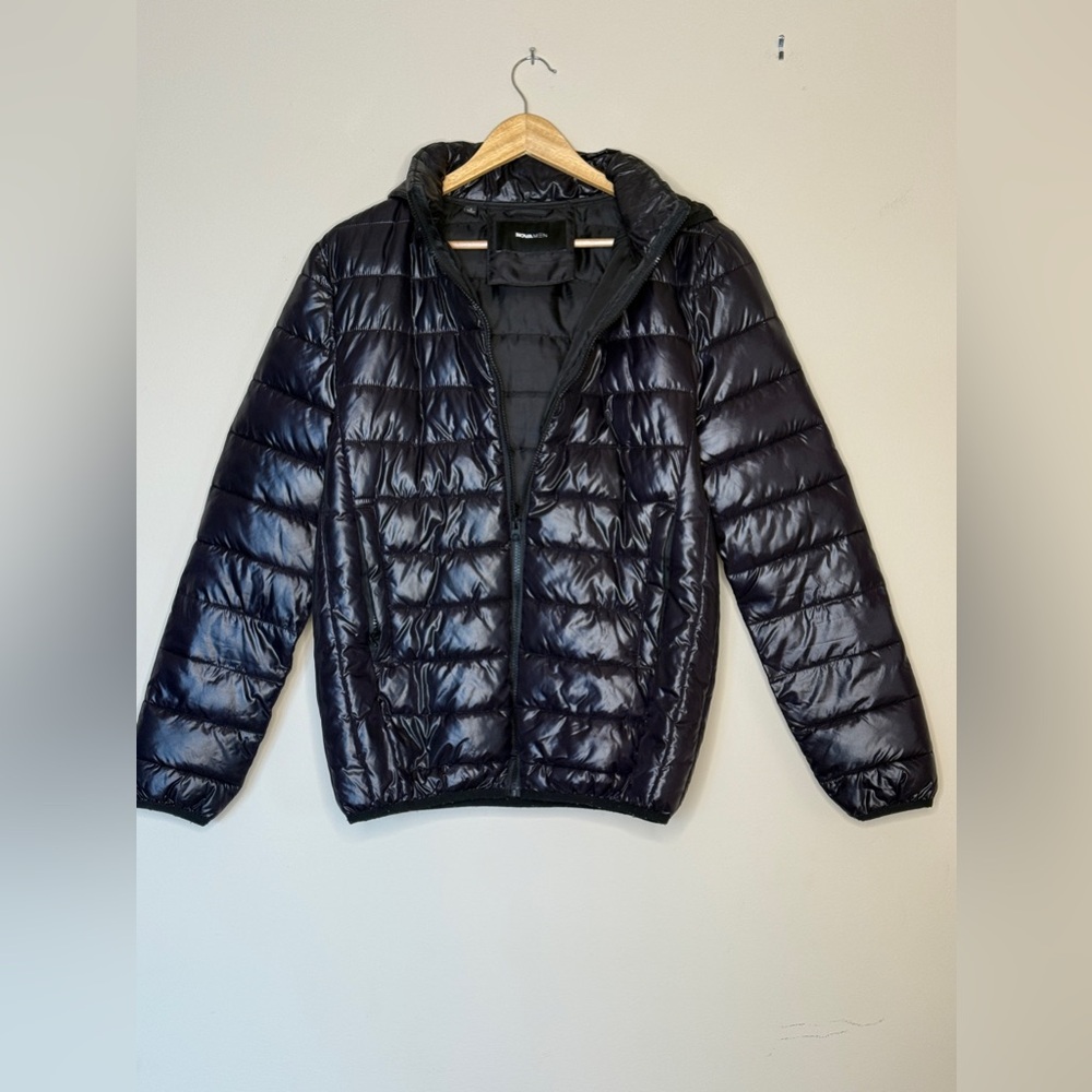 Men's Black Puffer Jacket Sm